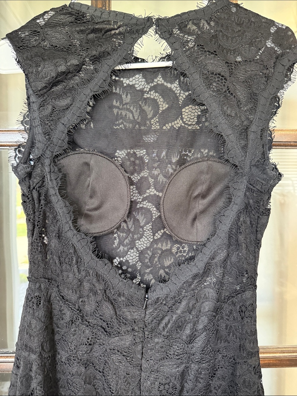 Betsy Adam WhimsiGoth Black Lace Sleeveless Maxi Dress - Elegant Evening Wear - Picture 4 of 6
